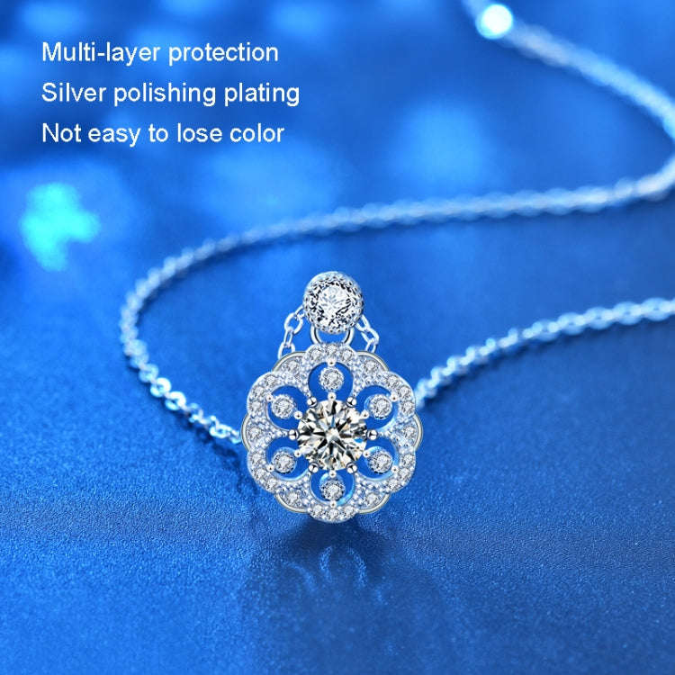 XMA008 Cherry Necklace 925 Silver Mosan Diamond Collarbone Pendant(White)