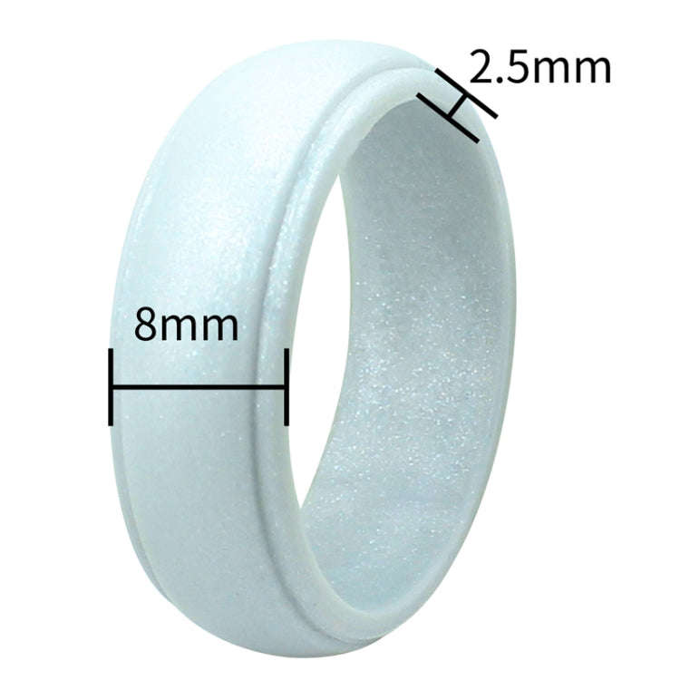 SH800-140 8mm Wide Curved Radian Step Silicone Ring No.11(Bronze)
