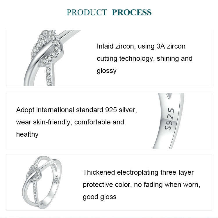 S925 Sterling Silver Plated Gold Heart-Shaped Wrap Double-Layer Rings, Size: 8