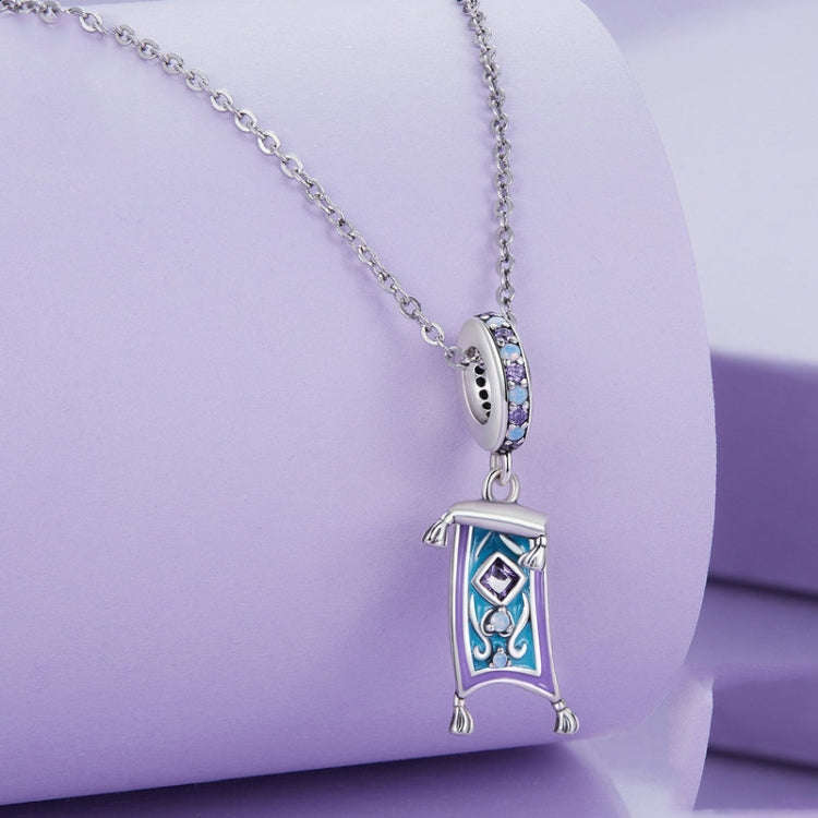 S925 Sterling Silver Blue Purple Magic Carpet DIY Pendant Bracelet Accessories Loose Beads Jewelry