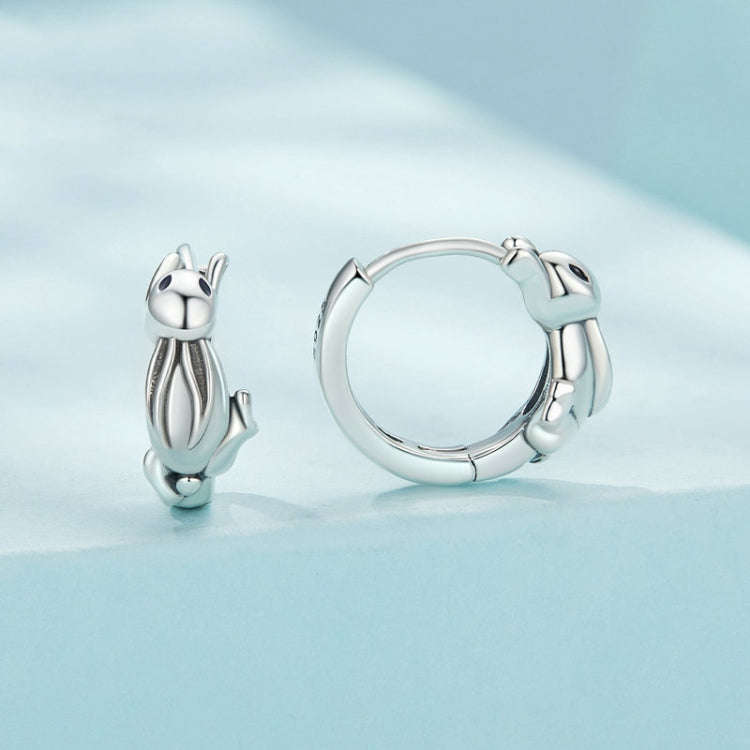Sterling Silver S925 Cute Bunny Women Earrings