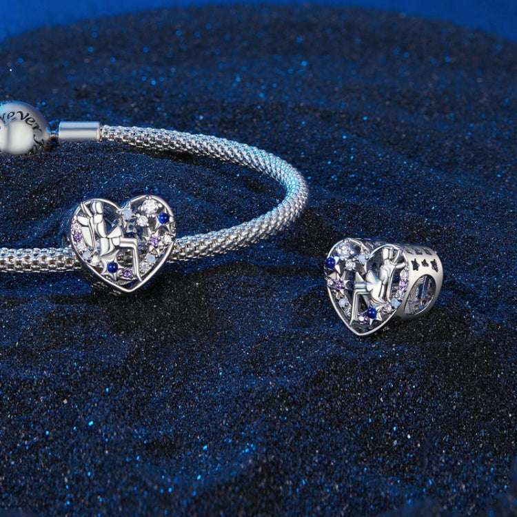 Dreamy Elf Heart-Shaped DIY Beads S925 Sterling Silver Bracelet Accessories Necklace Pendant