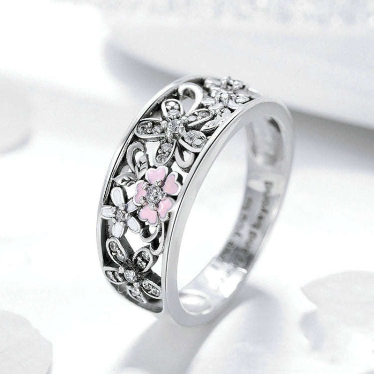 Fashion 925 Sterling Silver Daisy Flower Finger Rings for Women Wedding Engagement Jewelry, Ring ...