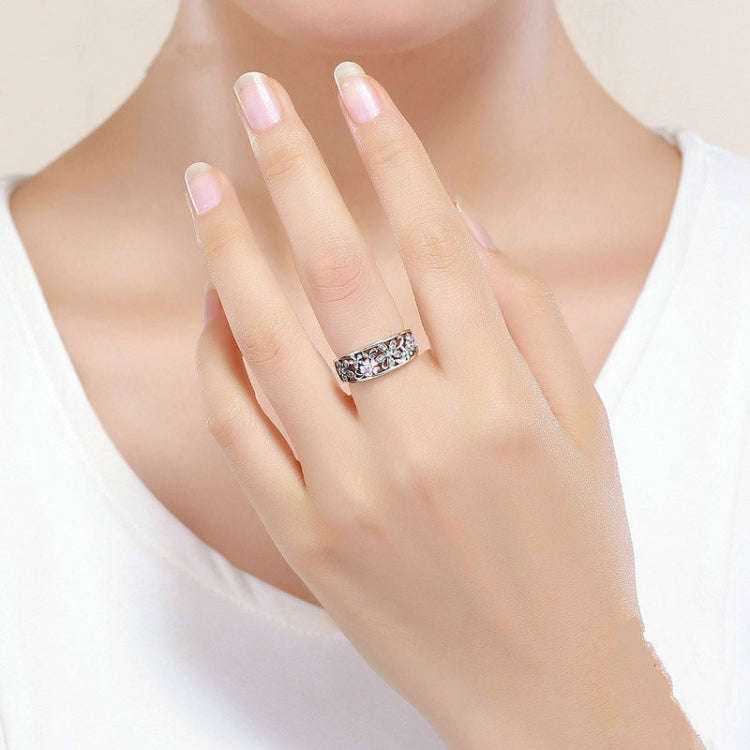 Fashion 925 Sterling Silver Daisy Flower Finger Rings for Women Wedding Engagement Jewelry, Ring ...