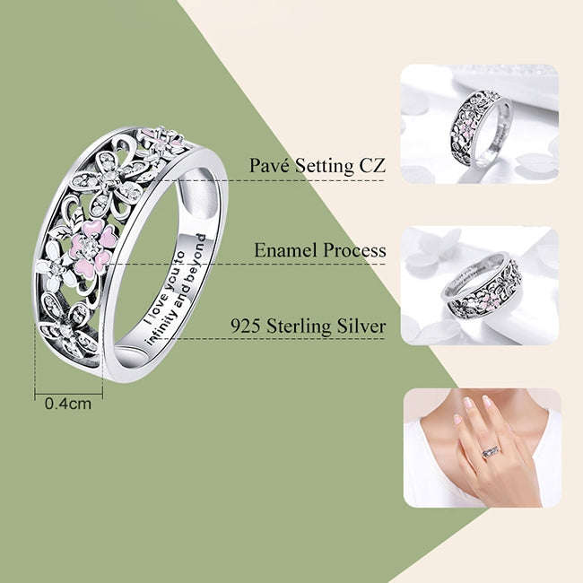 Fashion 925 Sterling Silver Daisy Flower Finger Rings for Women Wedding Engagement Jewelry, Ring ...