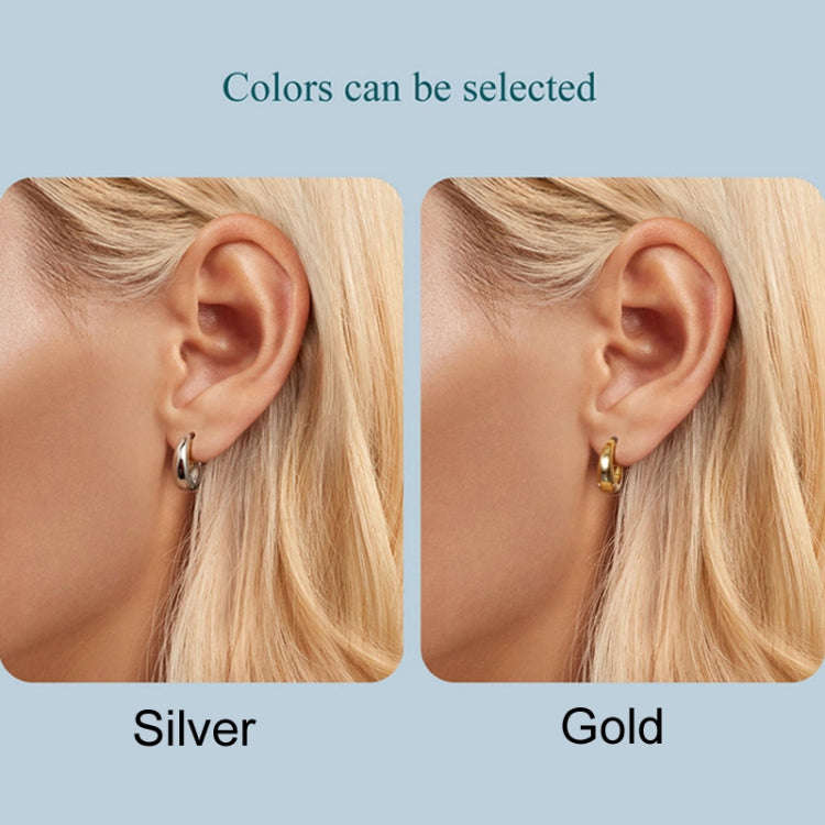 S925 Sterling Silver Electroplated Hoop Earrings