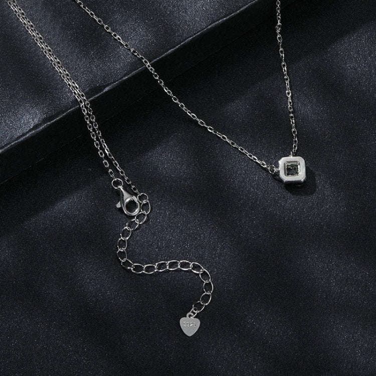 S925 Sterling Silver Moissanite Necklace Platinum Plated Jewelry Pendant(MSN030)