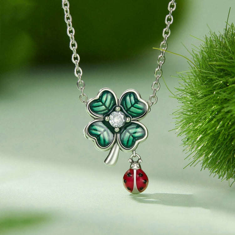 S925 Sterling Silver Seven-Star Ladybug Lucky Four-Leaf Clover DIY Beads(SCC2724)
