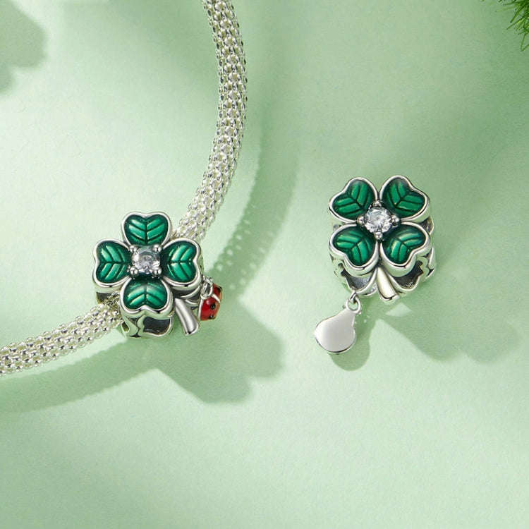 S925 Sterling Silver Seven-Star Ladybug Lucky Four-Leaf Clover DIY Beads(SCC2724)