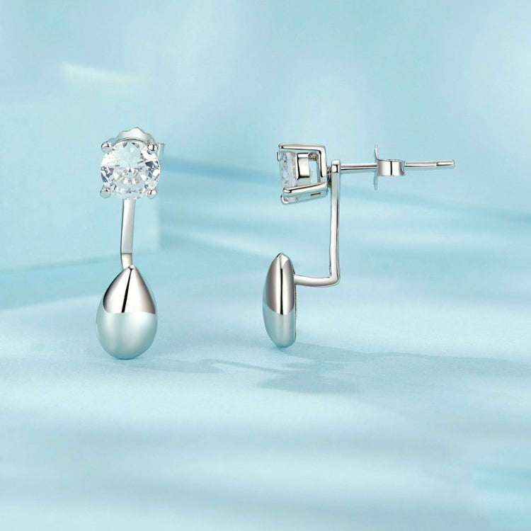 S925 Sterling Silver Platinum-plated Drop-shaped Women Earrings(SCE1713)