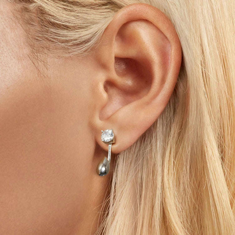 S925 Sterling Silver Platinum-plated Drop-shaped Women Earrings(SCE1713)