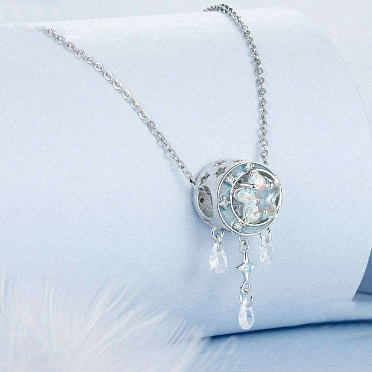 S925 Sterling Silver Star Moon Dreamcatcher Tassel DIY Beads(BSC978)