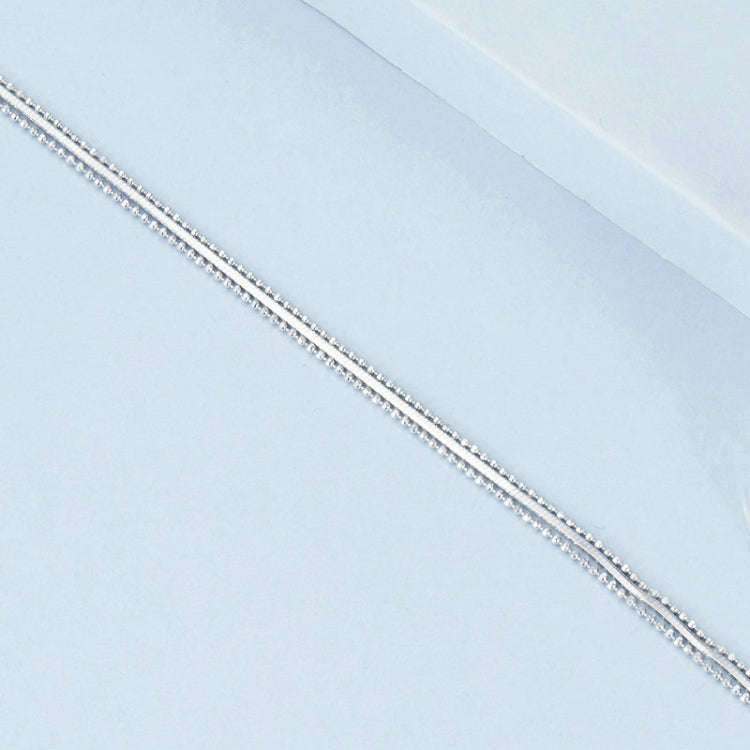 S925 Sterling Silver Platinum-plated Women Three-layer Thin Bracelet(BSB164)