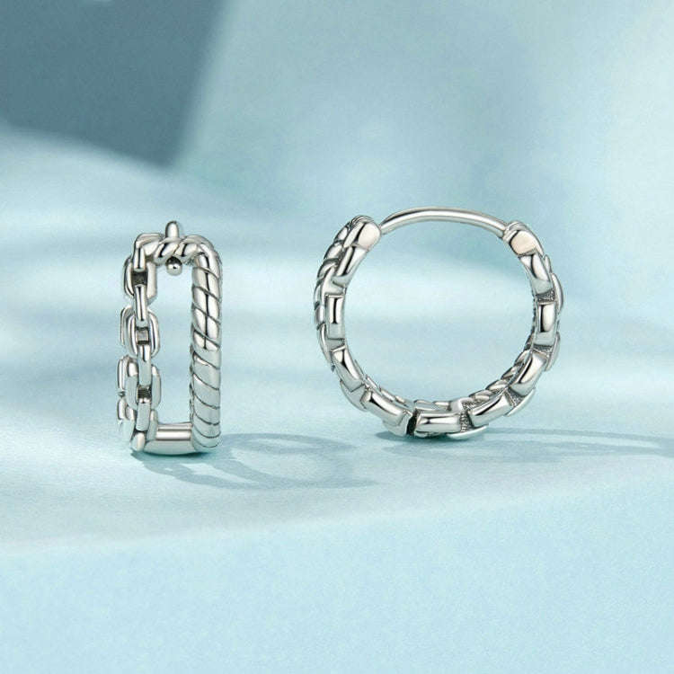 S925 Sterling Silver Vintage Thread Double Layer Earrings(SCE1702)