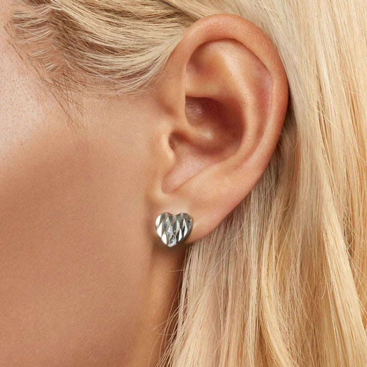S925 Sterling Silver Love Heart Earrings For Women(SCE1703)