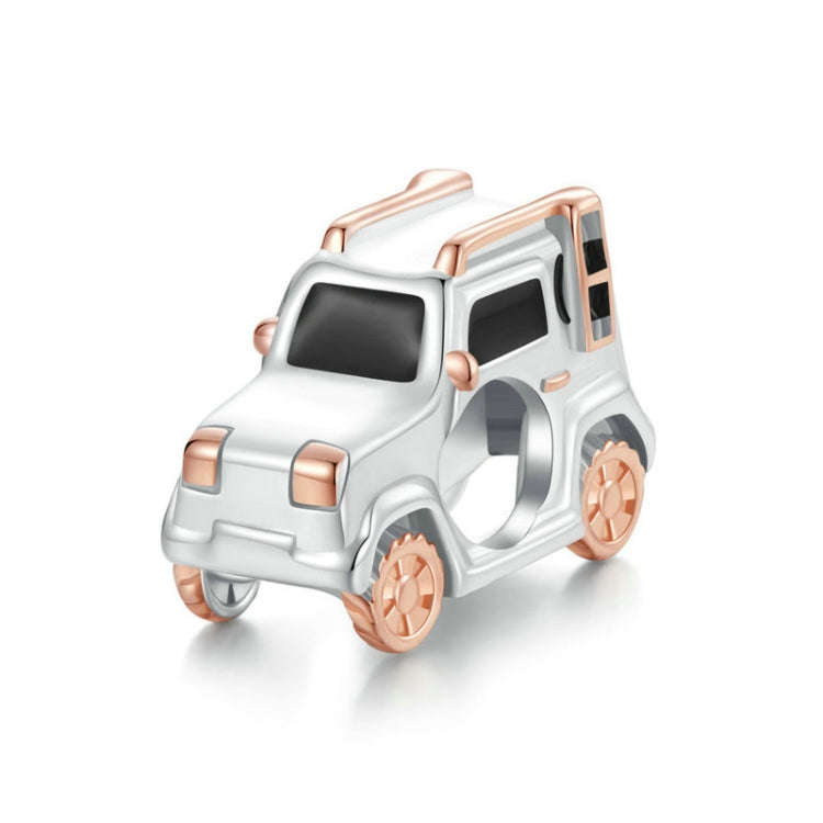 S925 Sterling Silver Rose Gold Off-road Vehicle DIY Beads(SCC2711)