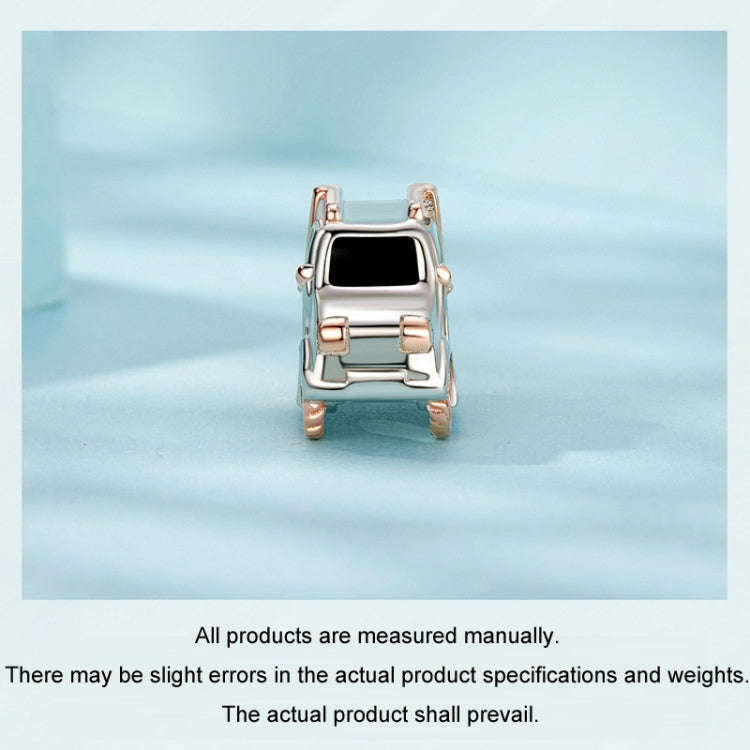 S925 Sterling Silver Rose Gold Off-road Vehicle DIY Beads(SCC2711)