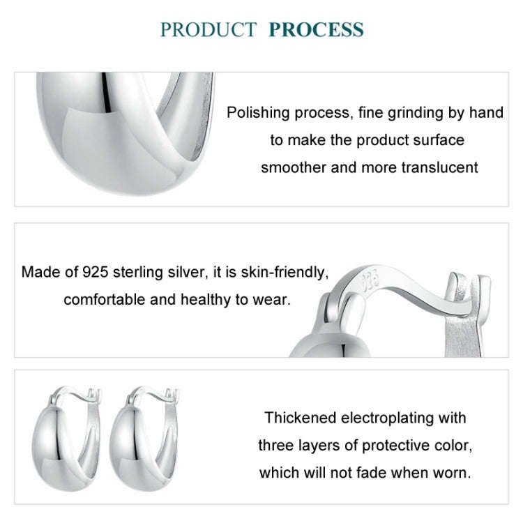 S925 Sterling Silver Metallic Earrings(BSE967)