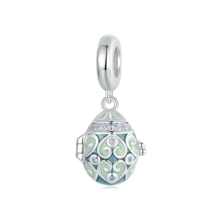 S925 Sterling Silver Easter Lucky Egg DIY Pendant(BSC996)
