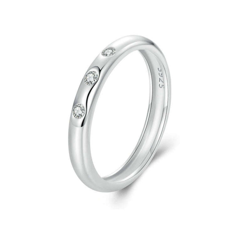 S925 Platinum-plated Sterling Silver Moissanite Ring(No.8)