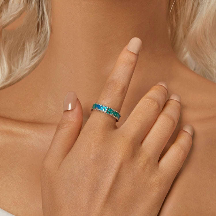 S925 Sterling Silver Aurora Star Little Prince Fox Open Ring(SCR1021-E)