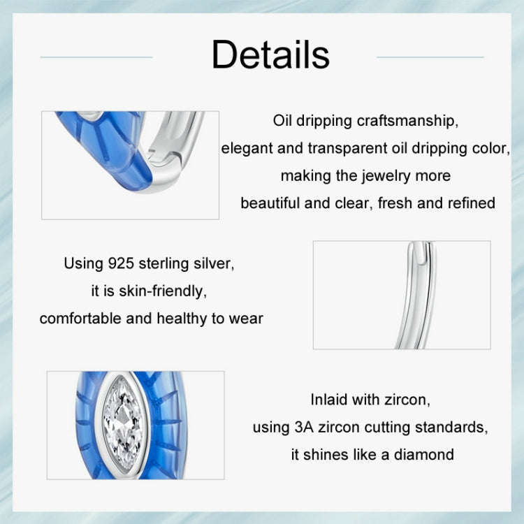 S925 Platinum-plated Vintage  Eye Earrings(SCE1737)