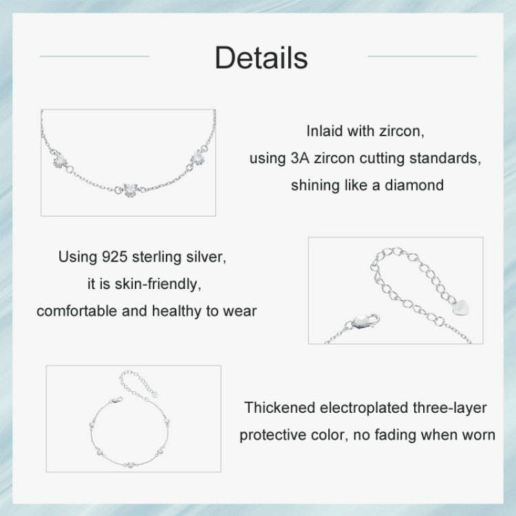 S925 Sterling Silver Platinum Plated Cute Dog Paw Bracelet(SCB271)