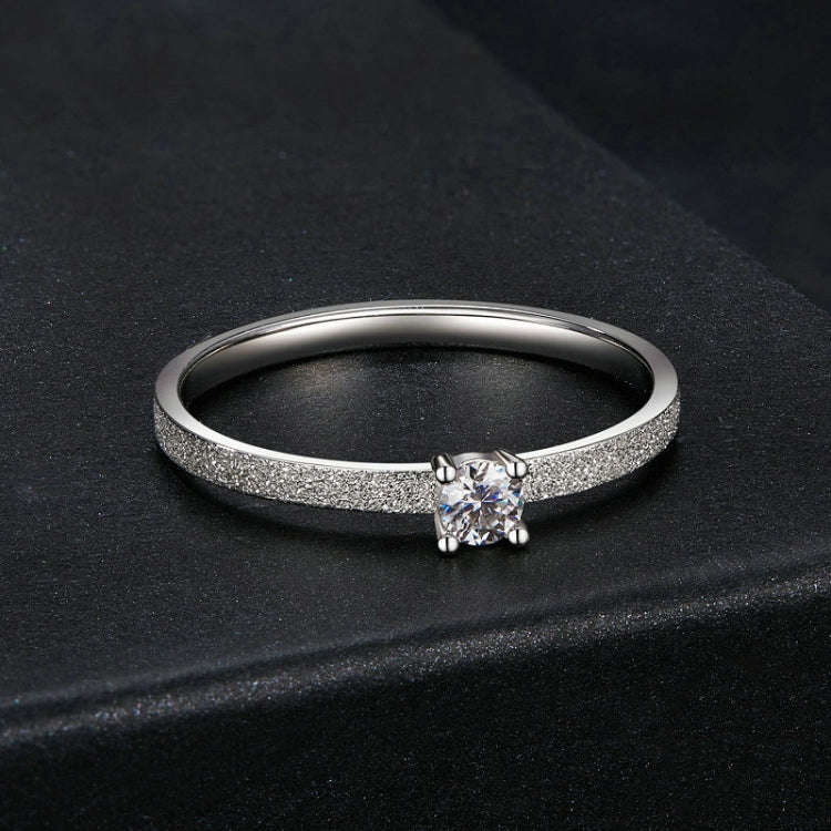 MSR058 S925 Sterling Silver Mossian Stone Ring Platinum Plating Ring(7)