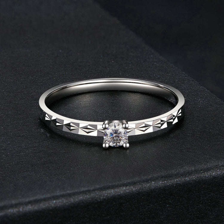 MSR059 S925 Sterling Silver Platinum Moissanite Ring(7)