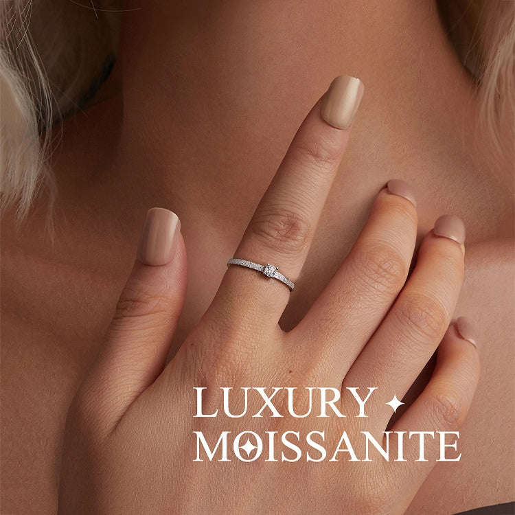 MSR059 S925 Sterling Silver Platinum Moissanite Ring(8)