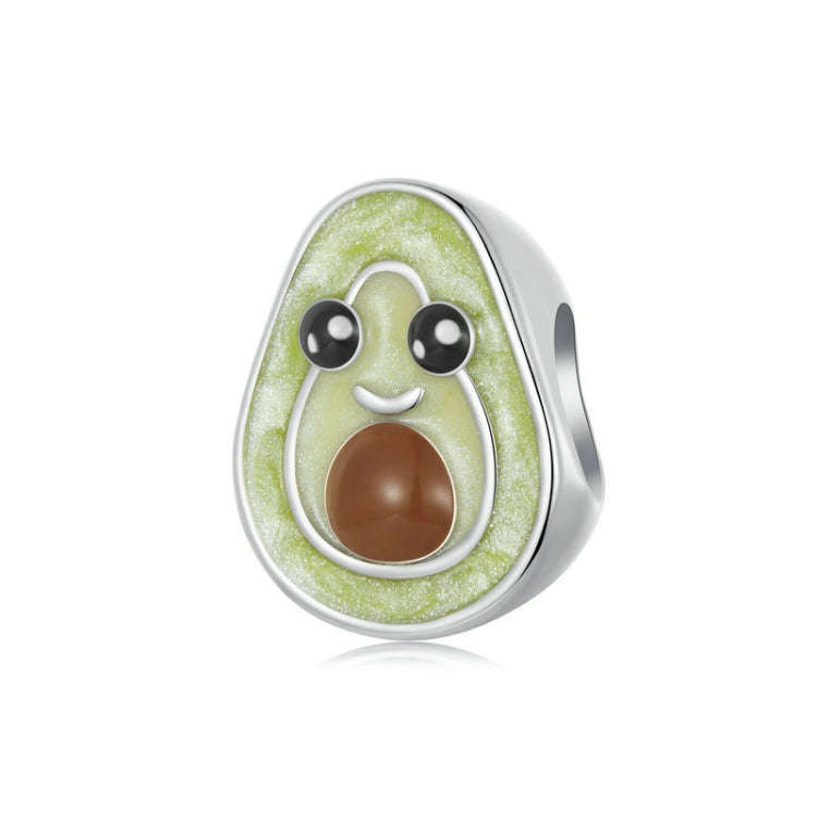 S925 Sterling Silver With Platinum DIY Cute Avocado Beads(SCC2823)