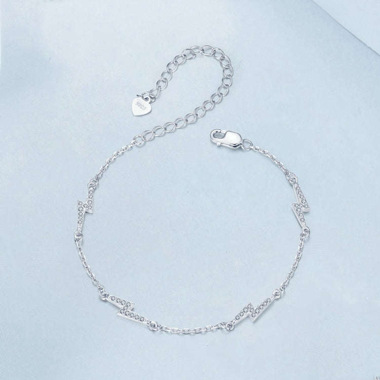 S925 Sterling Silver Platinum-plated Lightning Bracelet(BSB181)