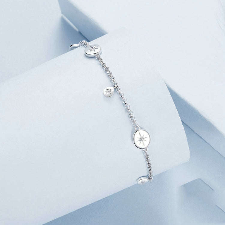 S925 Sterling Silver Platinum-plated Sun Bracelet(BSB182)
