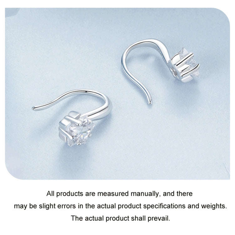 S925 Sterling Silver Star Zircon Female Earrings(BSE1028)