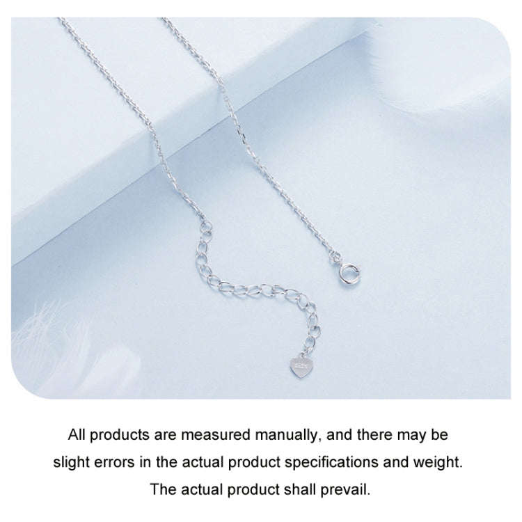 S925 Sterling Silver Platinum-plated Four-leaf Clover Star-shaped Clavicle Necklace(BSN394)