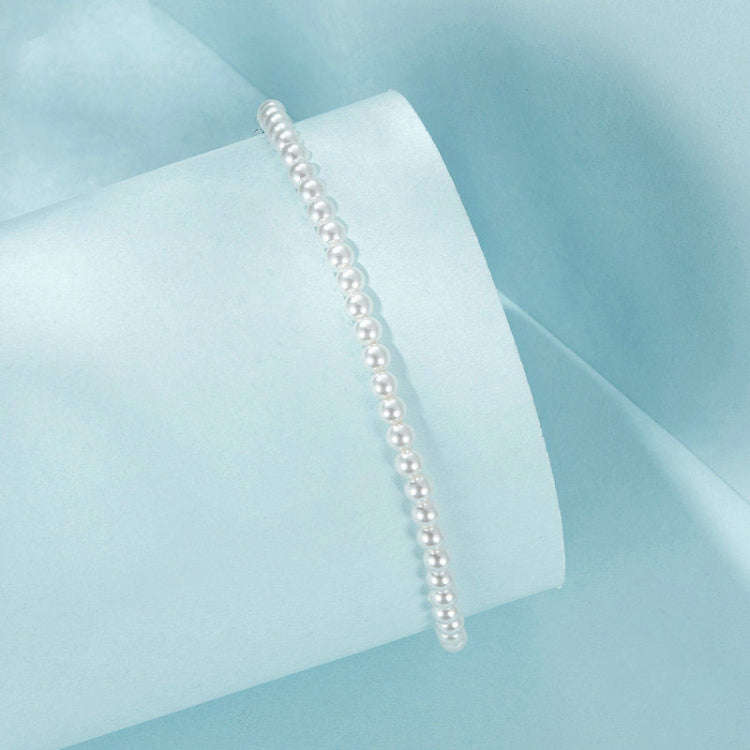 S925 Sterling Silver Opal Shell Pearl Bracelet(SCB280)