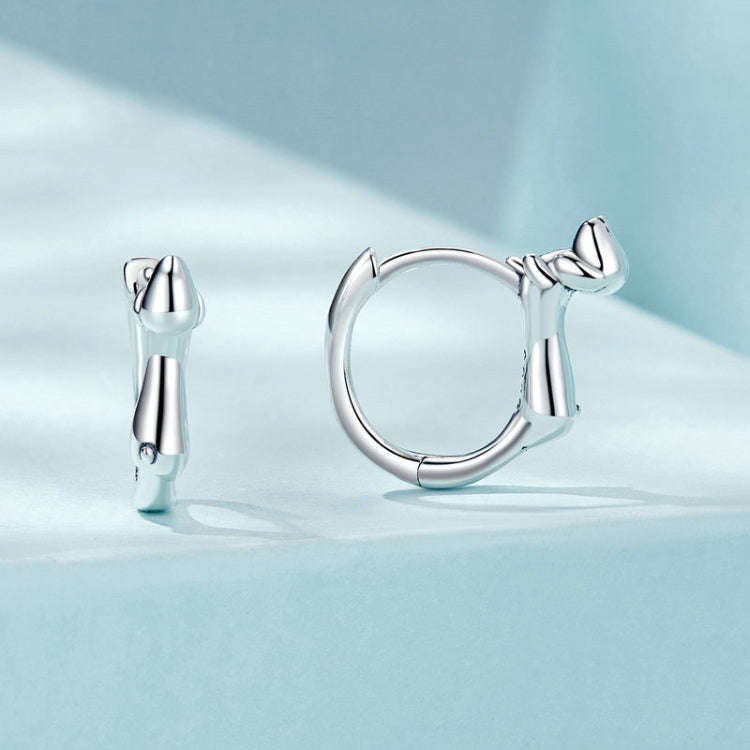 S925 Sterling Silver Dachshund Animal Earrings(SCE1765)