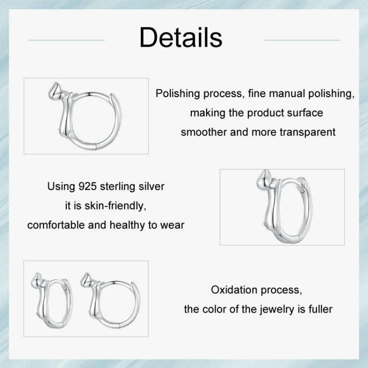 S925 Sterling Silver Dachshund Animal Earrings(SCE1765)