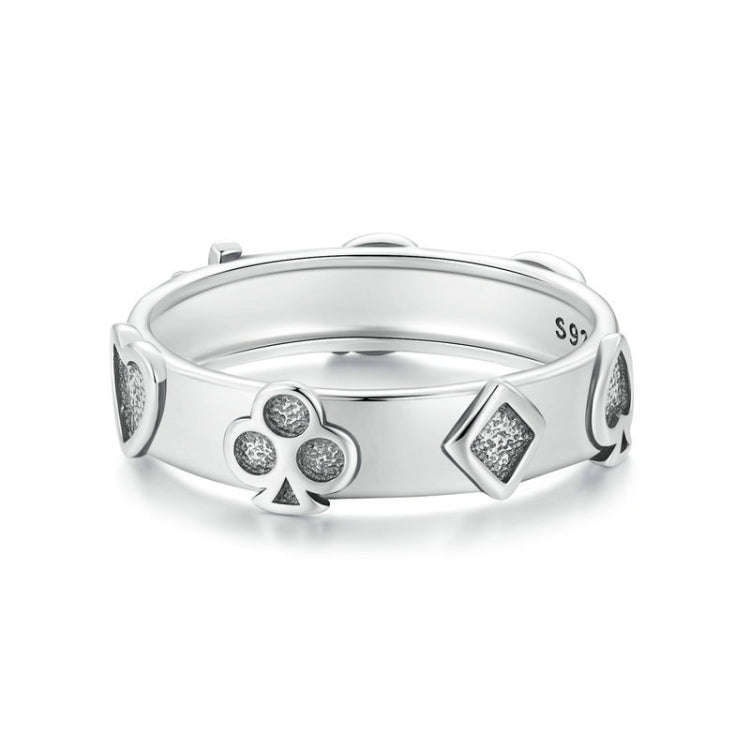 S925 Sterling Silver Playing Card Ring(No.7)