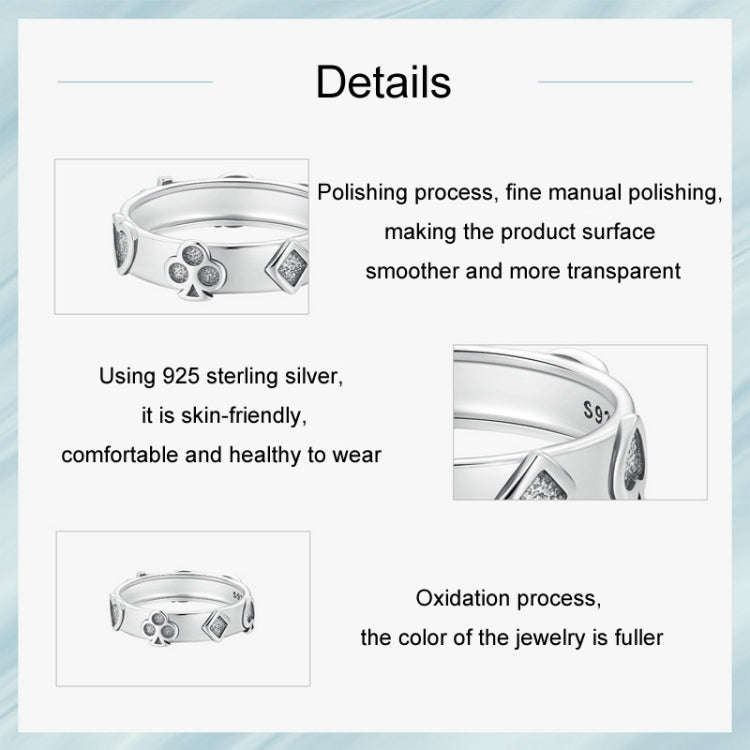S925 Sterling Silver Playing Card Ring(No.8)