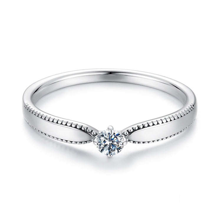 MSR062 S925 Sterling Silver Platinum-plated Shining Moissanite Ring(8)