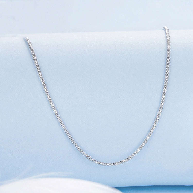 S925 Sterling Silver Platinum-Plated Meteorite Necklace(BSA010)