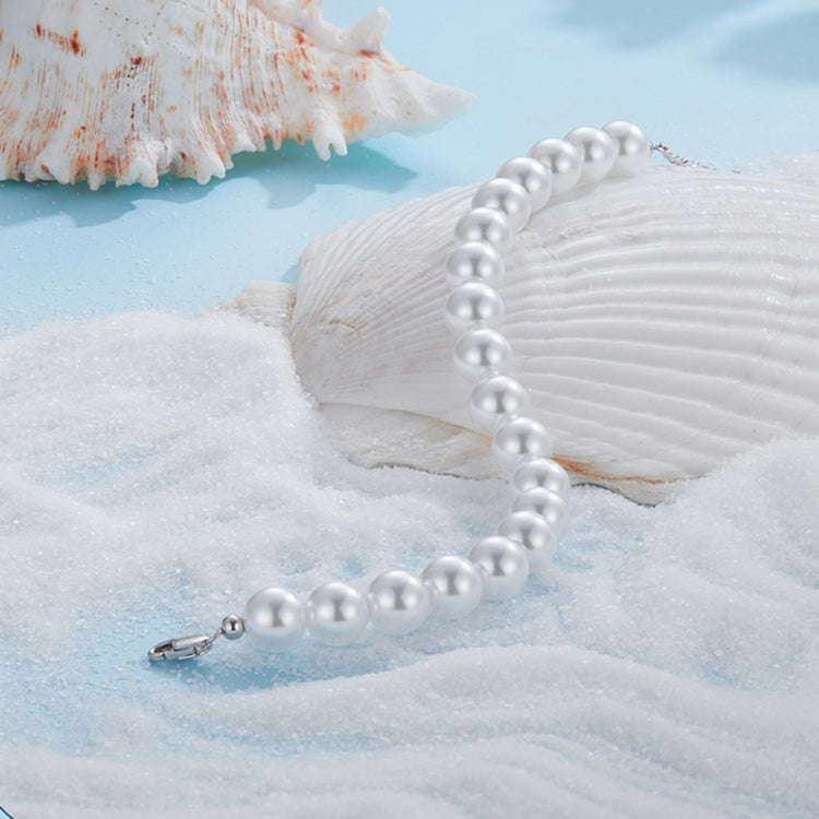 S925 Sterling Silver Elegant Pearl Bracelet(5mm)