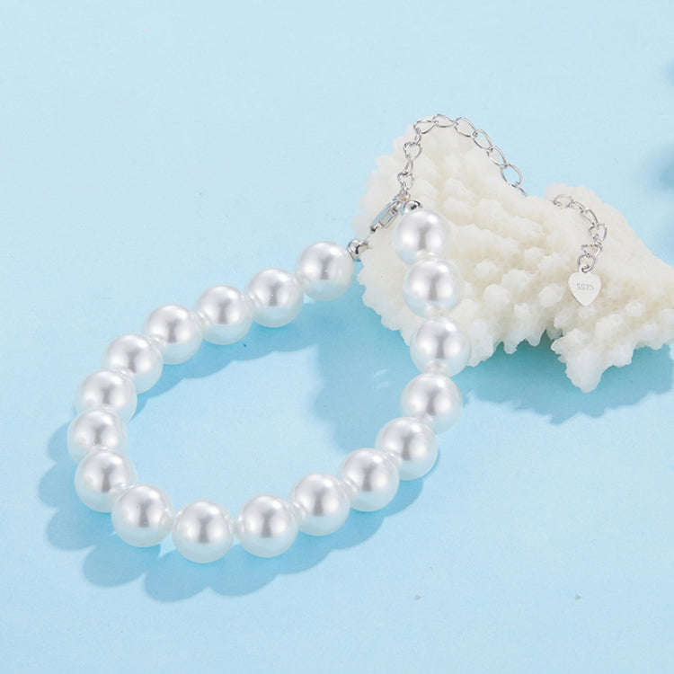 S925 Sterling Silver Elegant Pearl Bracelet(8mm)
