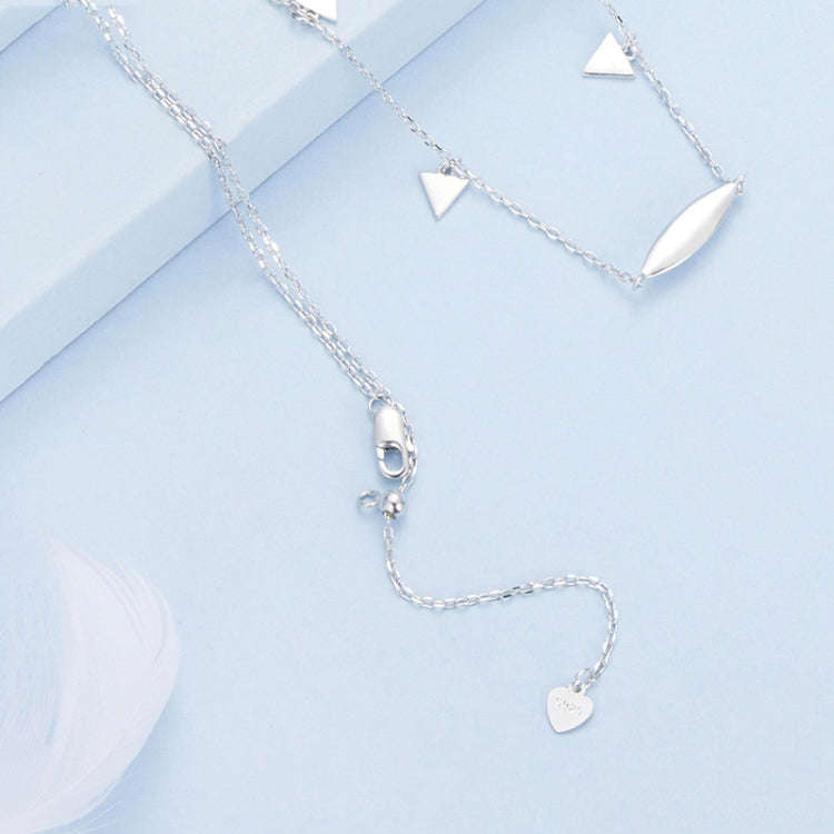 S925 Sterling Silver Platinum-plated  Eye Necklace(BSN411)