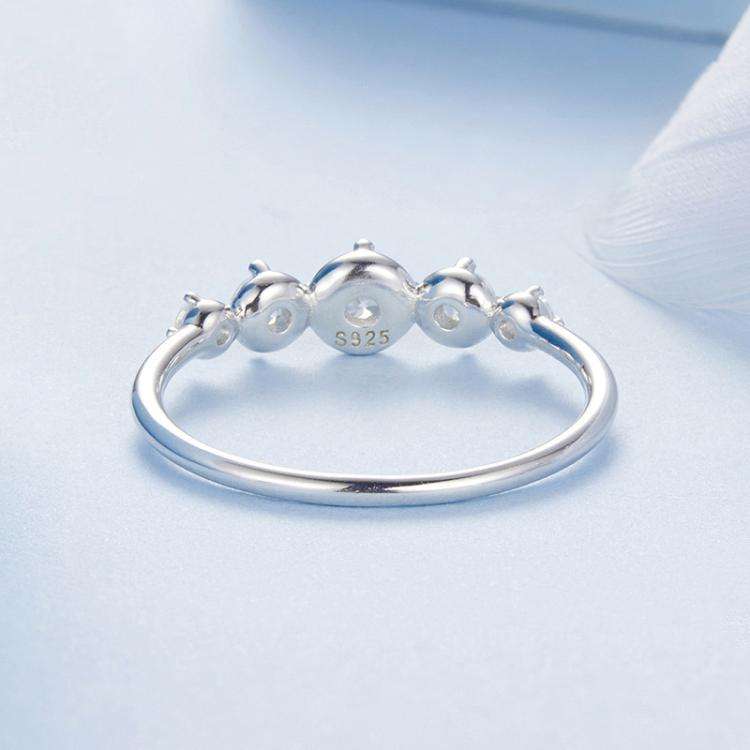 BSR620 S925 Sterling Silver Platinum-plated Shining Zircon Ring(8)