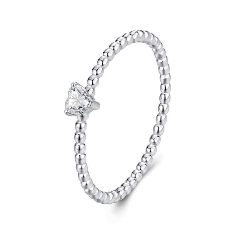 MSR063 S925 Sterling Silver Heart Moissanite Ring(6)