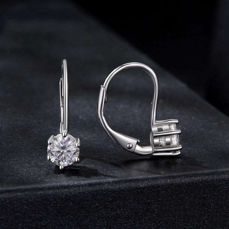 S925 Sterling Silver Elegant Moissanite Shining Earrings(MSE075)