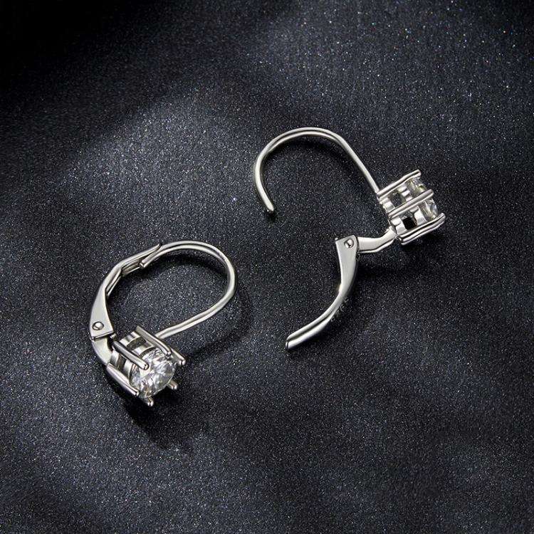 S925 Sterling Silver Elegant Moissanite Shining Earrings(MSE075)