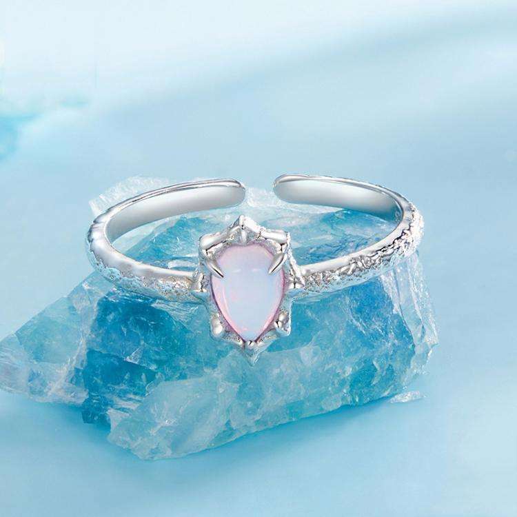S925 Sterling Silver Fantasy Aurora Opal Adjustable Ring(BSR625-E)